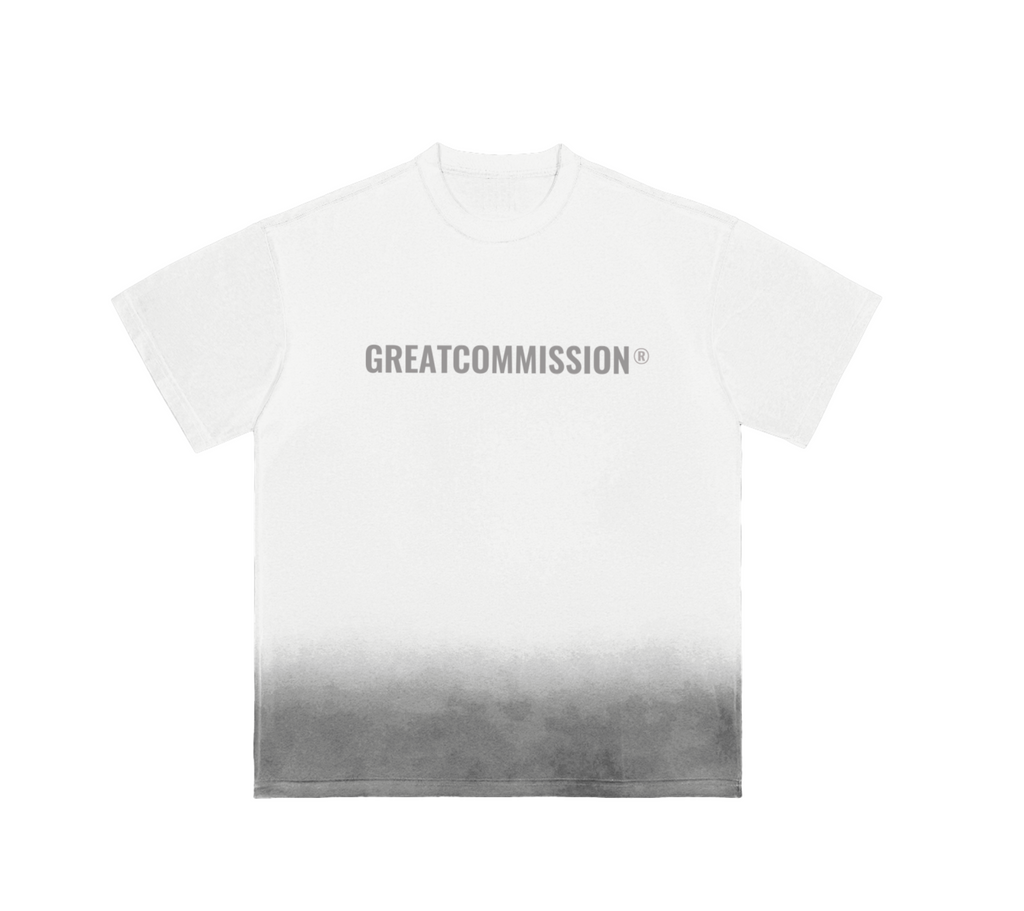 GREY/WHITE FADE T-SHIRT