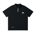 BLACK ZIP POLO SHIRT