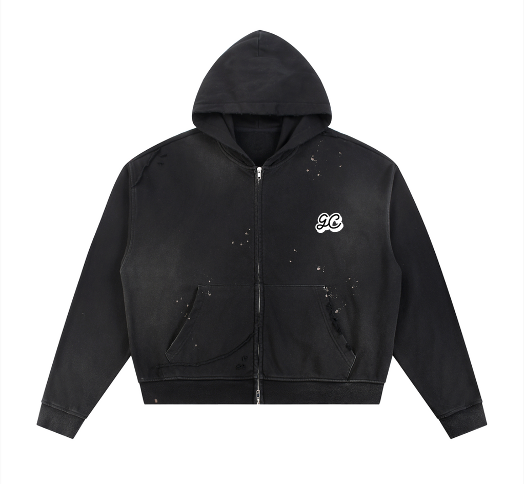 BLACK WASHED TRACKSUIT